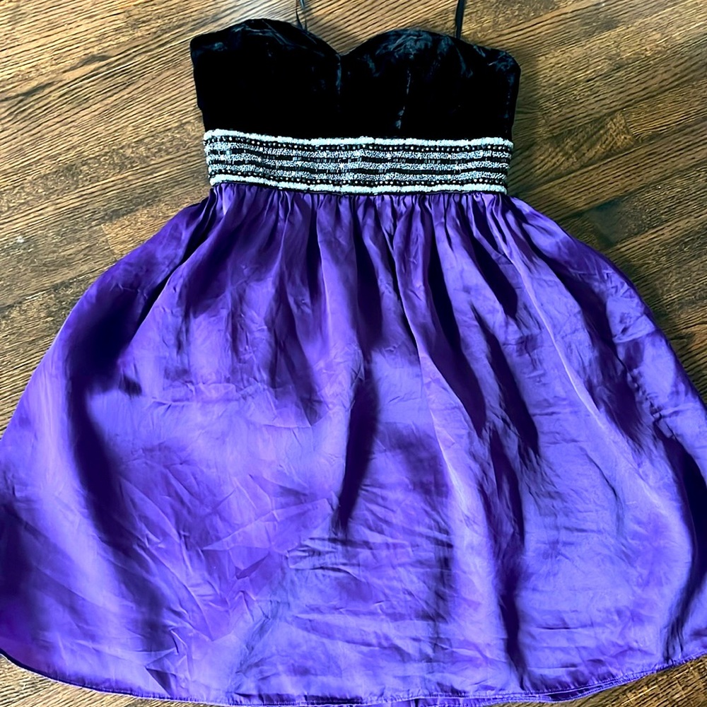 Badgley Mischka, silk and velvet dress. Beautiful sequin bodice. 10.